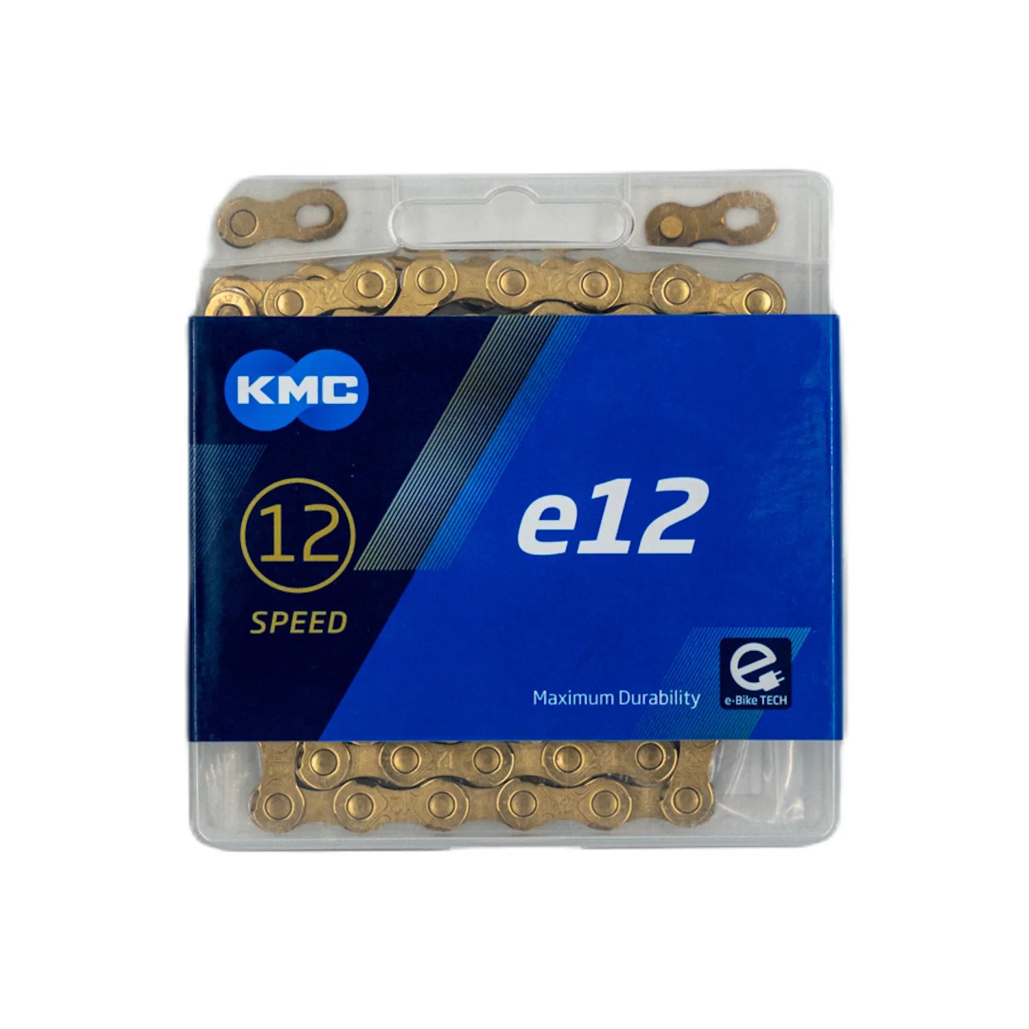 KMC E12 Ti-N Gold Chain – 12 Speed E-Bike, Titanium Nitride Gold Coated, 130 Links