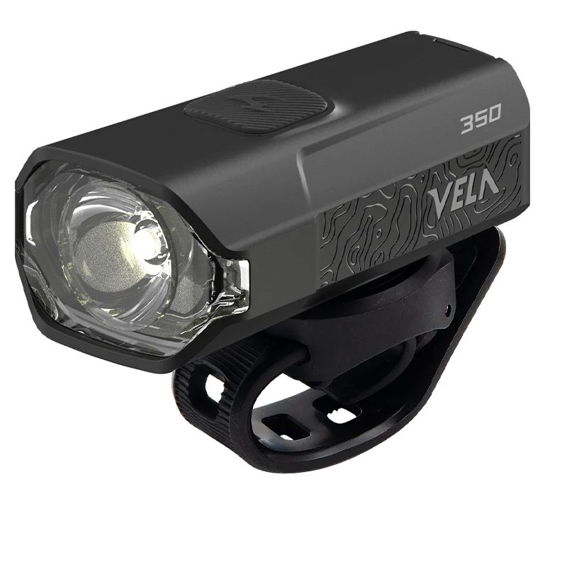 Luz Delantera Moon Vela 350 – USB, Negro
