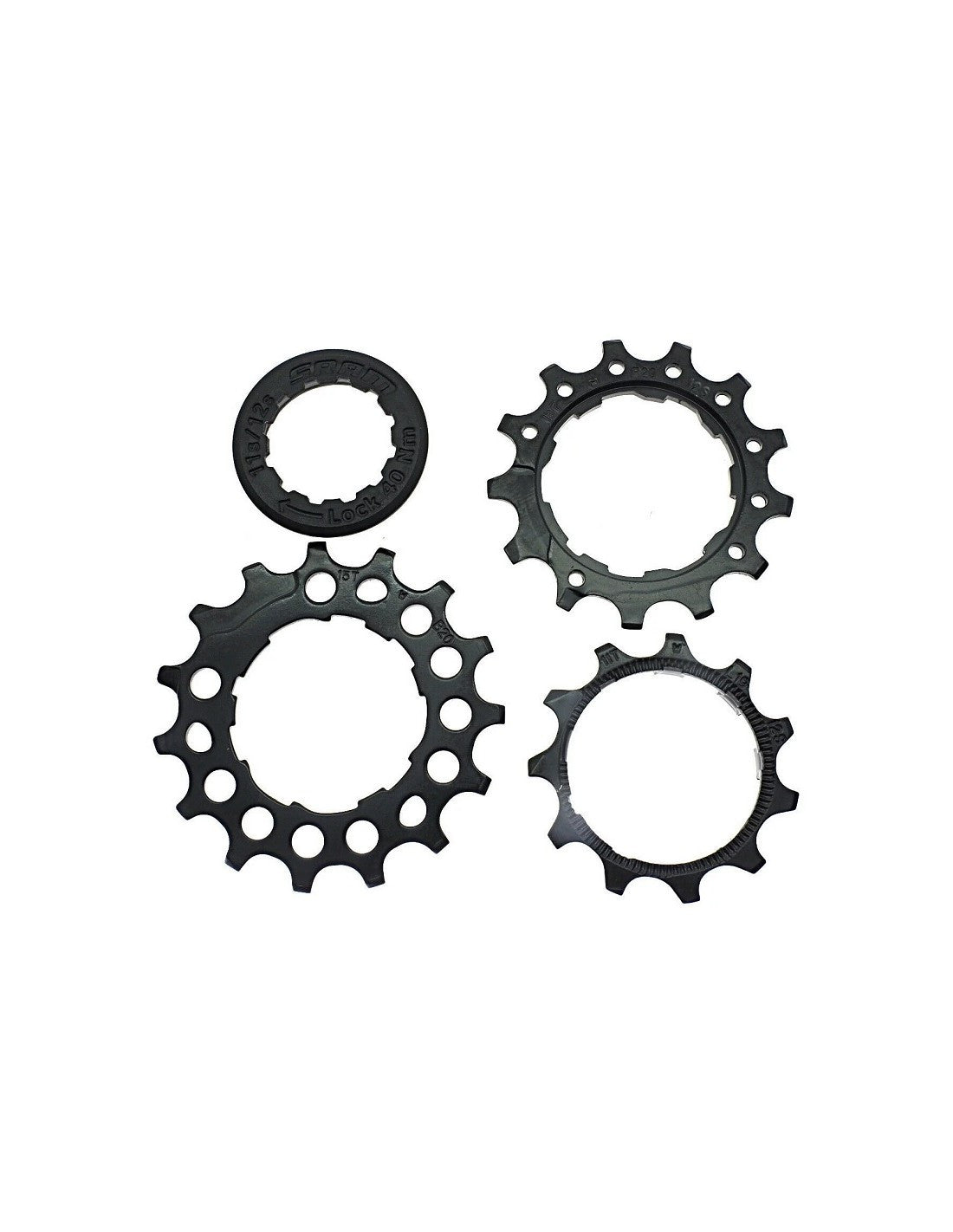 SRAM 11, 13 and 15 Tooth Cassette Crown Kit for PG-1210/1230 Cassettes (Inc. Locking Ring)