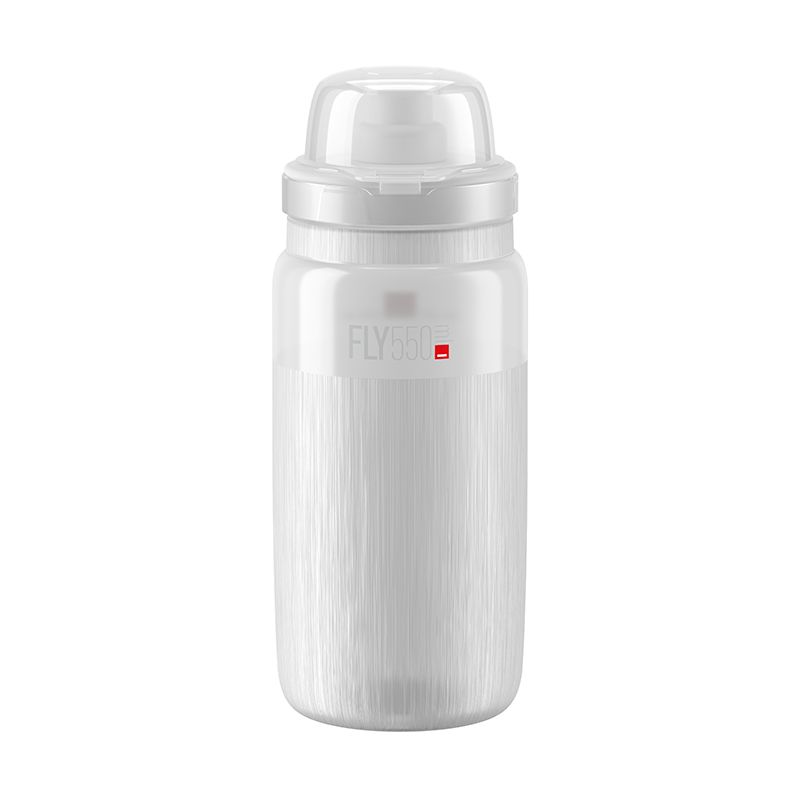 Bidón ELITE Fly MTB Tex 550 ml Transparente – Ligero y Resistente