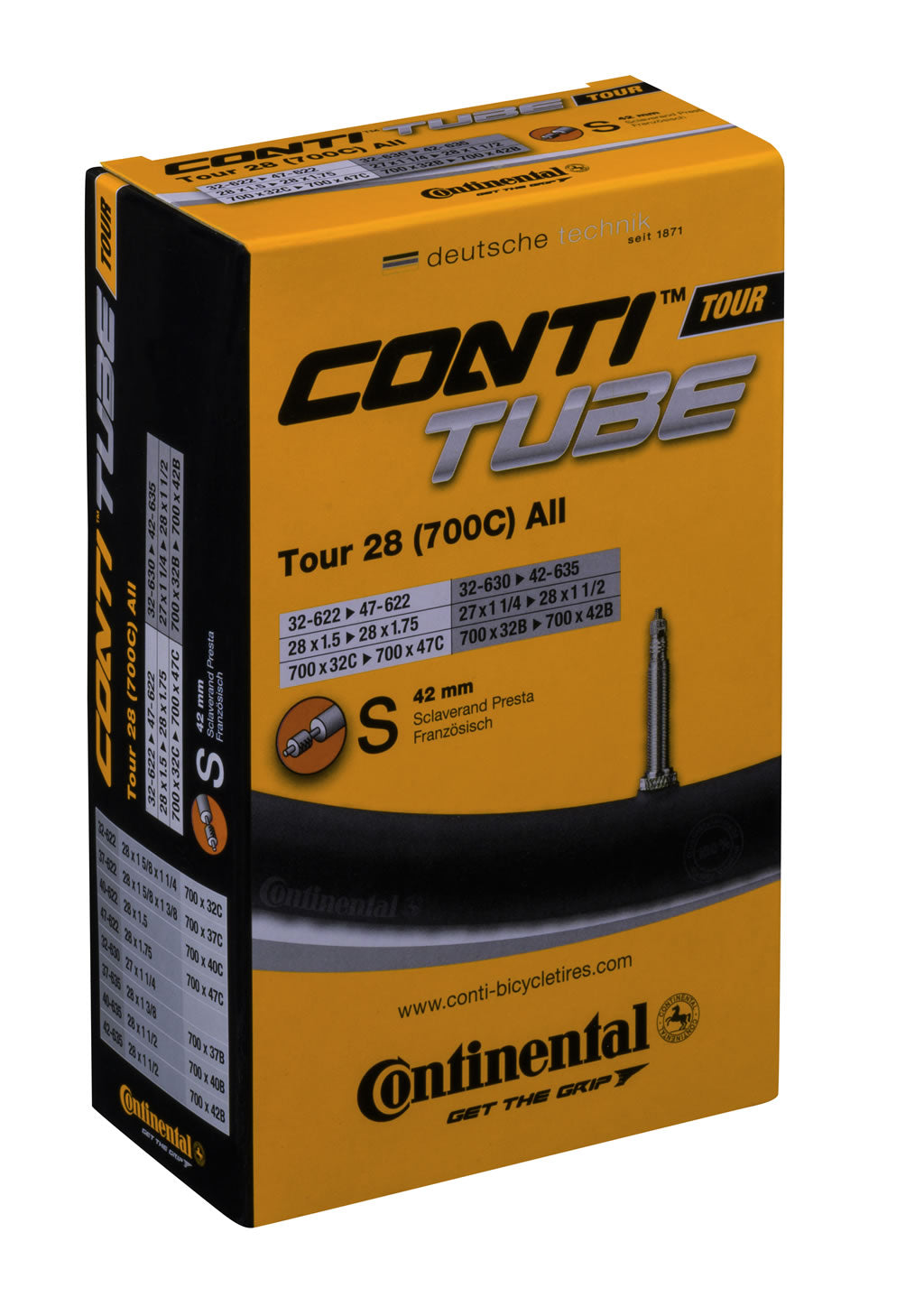 Cámara Continental Tour Tube All 700×32–47 – Válvula Presta 42 mm