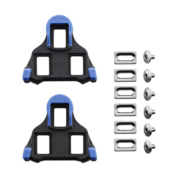 Calas Shimano SM-SH12 SPD-SL Azules con Flotación Frontal (Par)