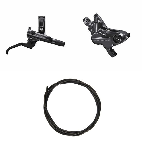 Freno SHIMANO DEORE M6120 Trasero Derecho – 4 Pistones, Negro