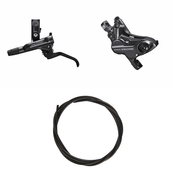 Freno SHIMANO DEORE M6120 Delantero Izquierdo – 4 Pistones, Negro