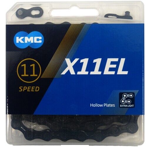 Cadena KMC X11 EL 11V 118 Eslabones Negra