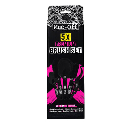Kit de 5 Cepillos Muc‑Off Premium para Limpieza de Bicicleta – Cassette, Transmisión y Ruedas