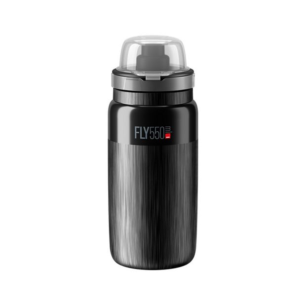 Bidón ELITE Fly MTB Tex 550 ml Negro – Resistente y Ultraligero