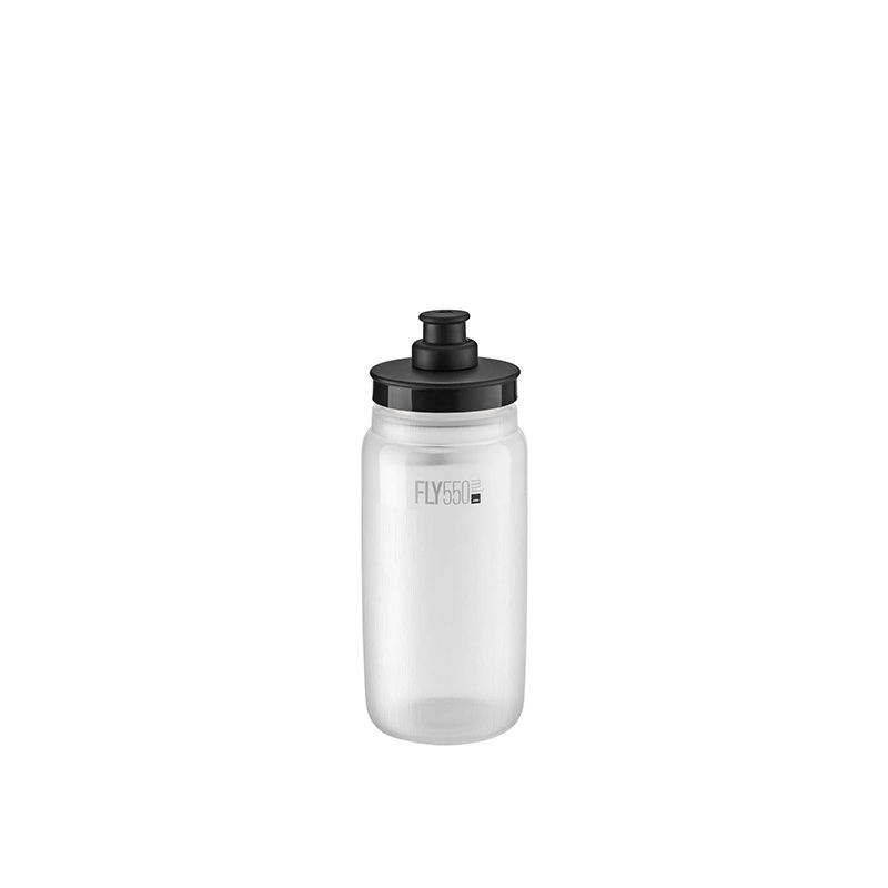 Bidón ELITE Fly Tex 550 ml Transparente/Negro – Ultraligero