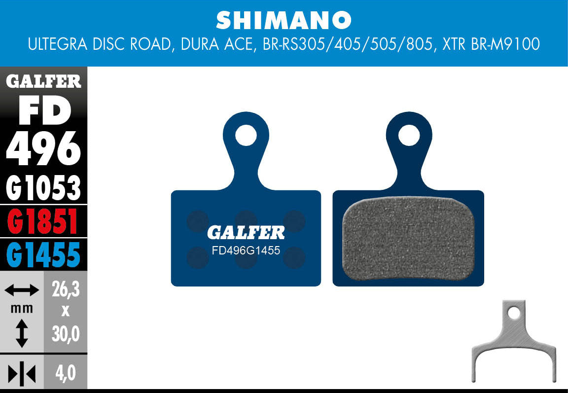 Pastillas de Freno Galfer Shimano Ultegra Disco Road FD496G1455