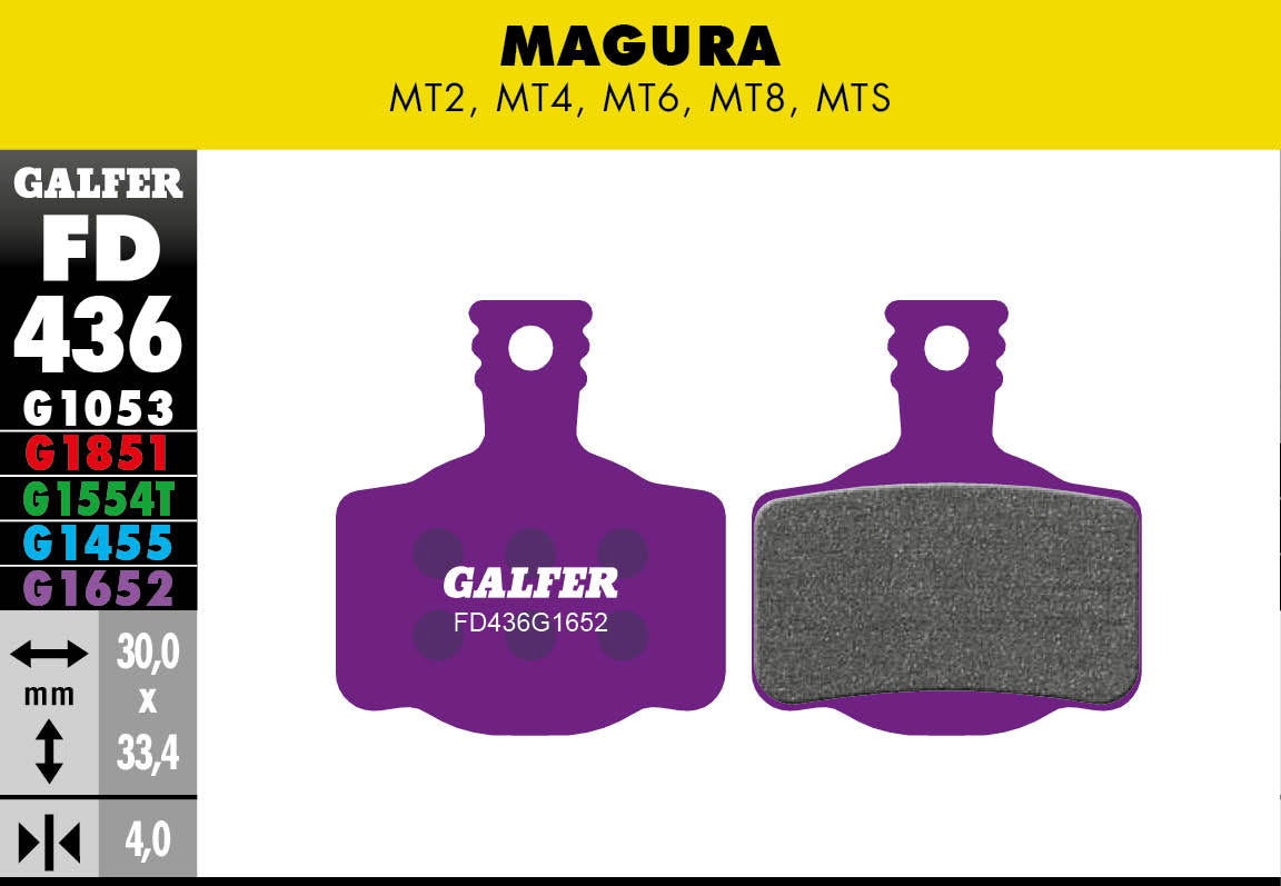 Pastillas de Freno GALFER G1652 E‑Bike Magura MT2 / MT4 / MT6 / MT8