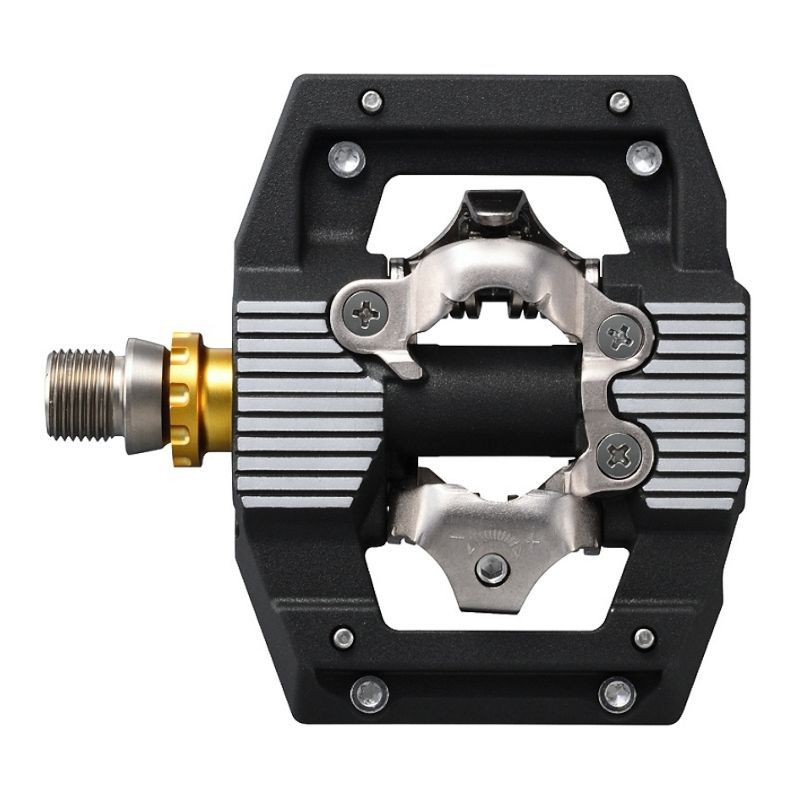 Pedales SHIMANO Saint PD-M821 Fijación 1 Cara Aluminio Negro/Plata/Oro